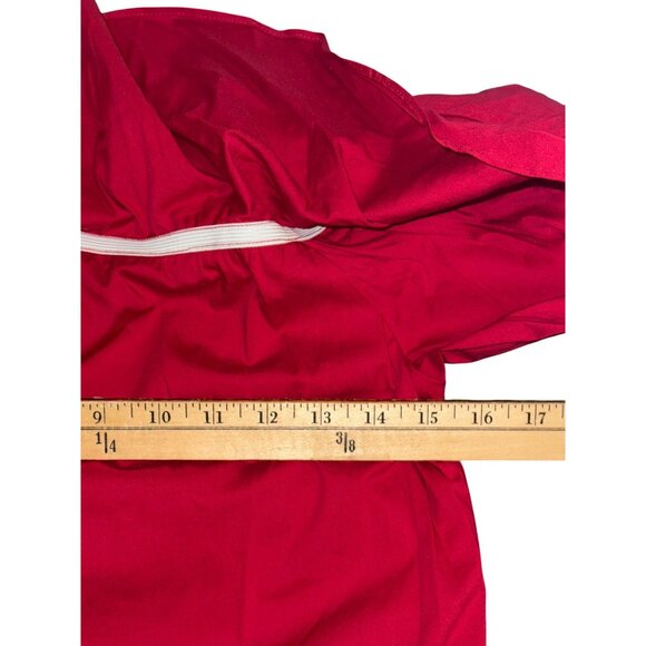 Off-Shoulder Red Dress With Tie Sleeves By Socialite Size S - Picture 5 of 6